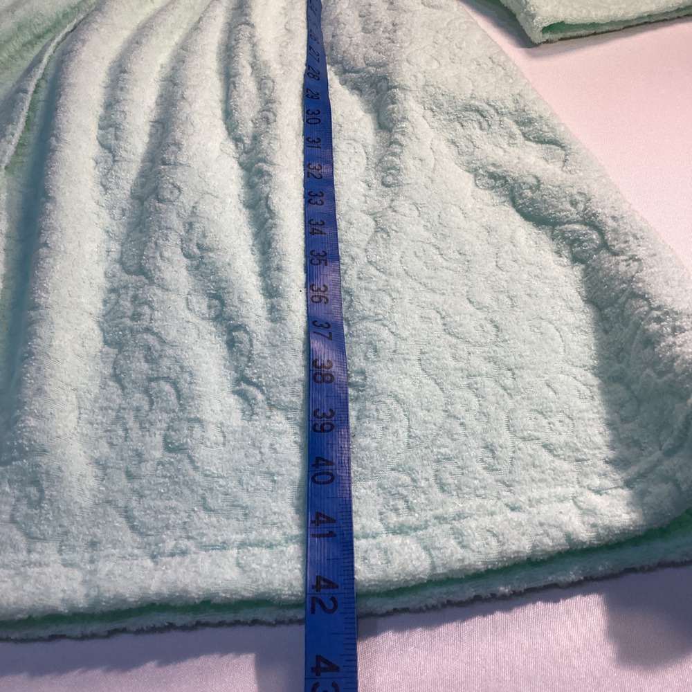Fundamentals Womens Robe Size Medium Mint Green Floral Snap Front Long Sleeve - Picture 8 of 9